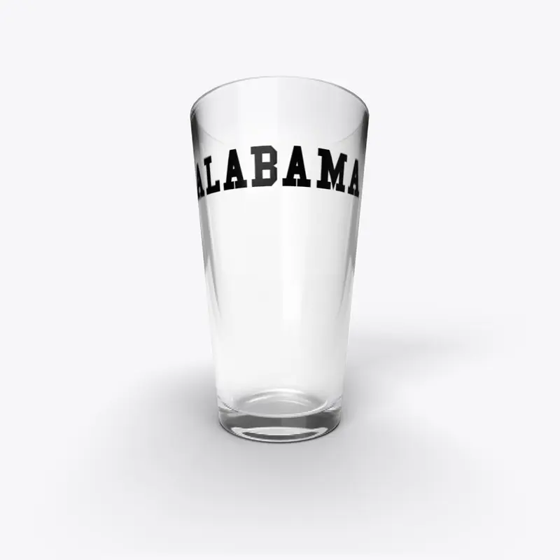 Alabama Beer Glass