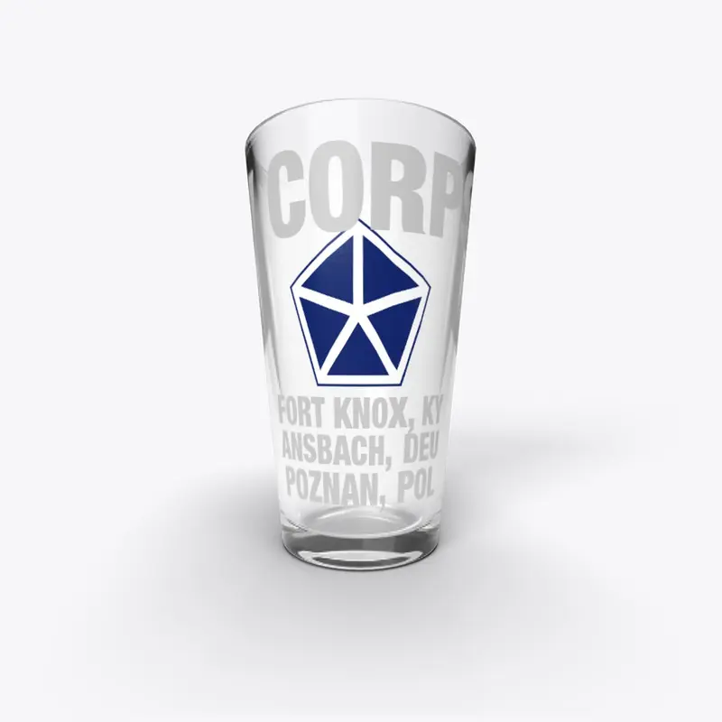 V CORPS Beer Glass Style 2