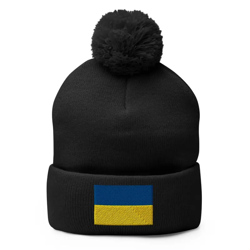 Ukraine Pom Pom Hat