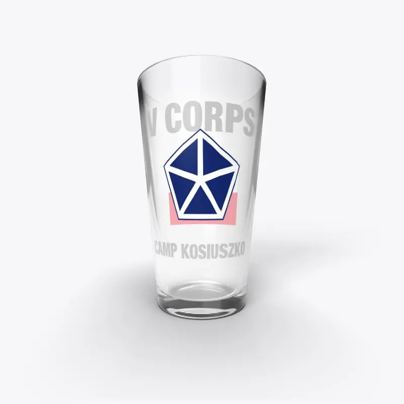 V CORPS BEER GLASS STYLE 3